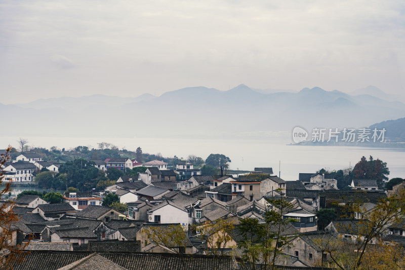 宁波东钱湖畔水墨江南古村落