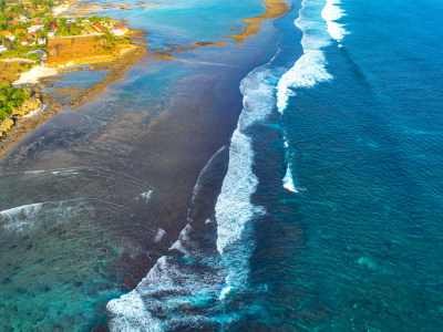 巴厘岛海岛自然风光航拍