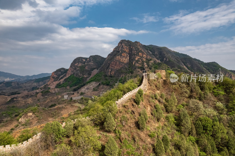 天津蓟州黄崖关长城旅游景区自然风光航拍