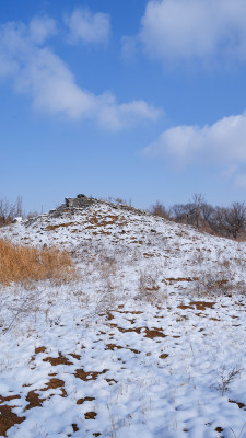 公园雪景素材