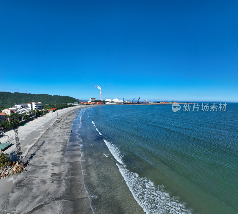 深圳深汕合作区小漠物流港大围黄金沙滩航拍