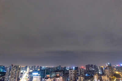 航拍四川成都城市夜景交通灯光