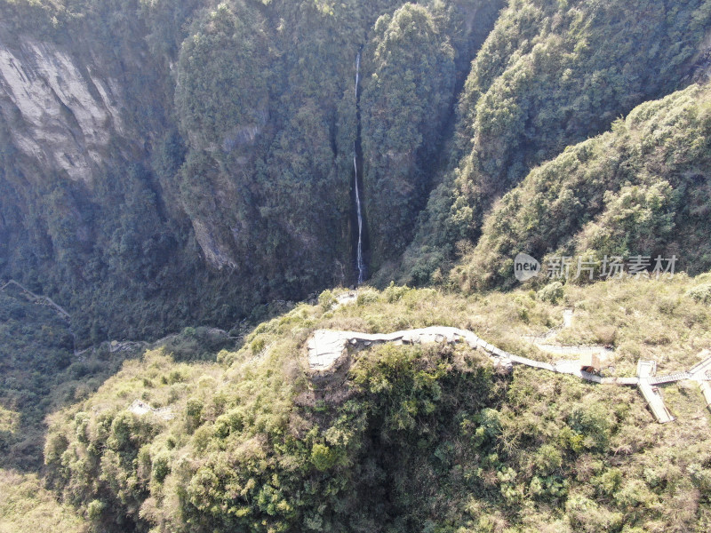 湖南湘西矮寨奇观5a景区航拍摄影图