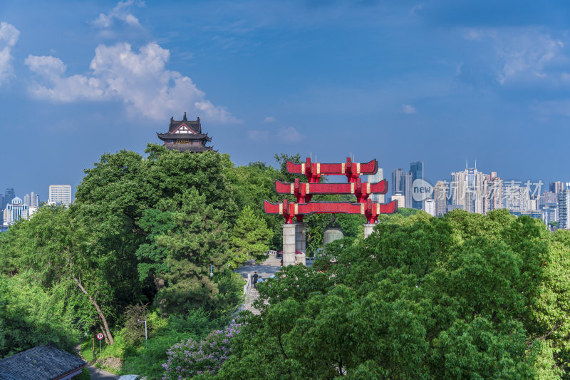 武汉武昌区黄鹤楼公园风景