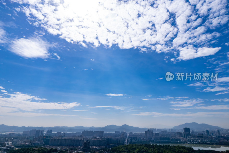 广东肇庆星湖景区全景航拍摄影图