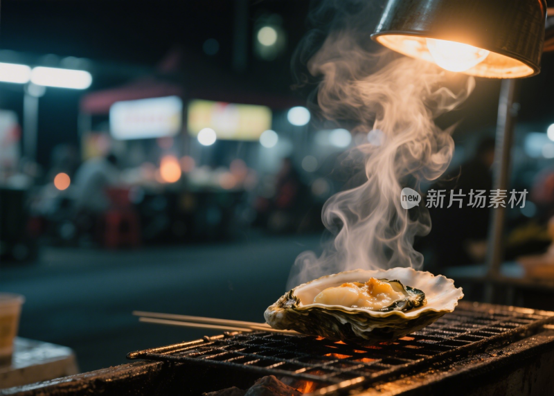 生蚝烤生蚝清蒸生蚝海鲜餐饮美食