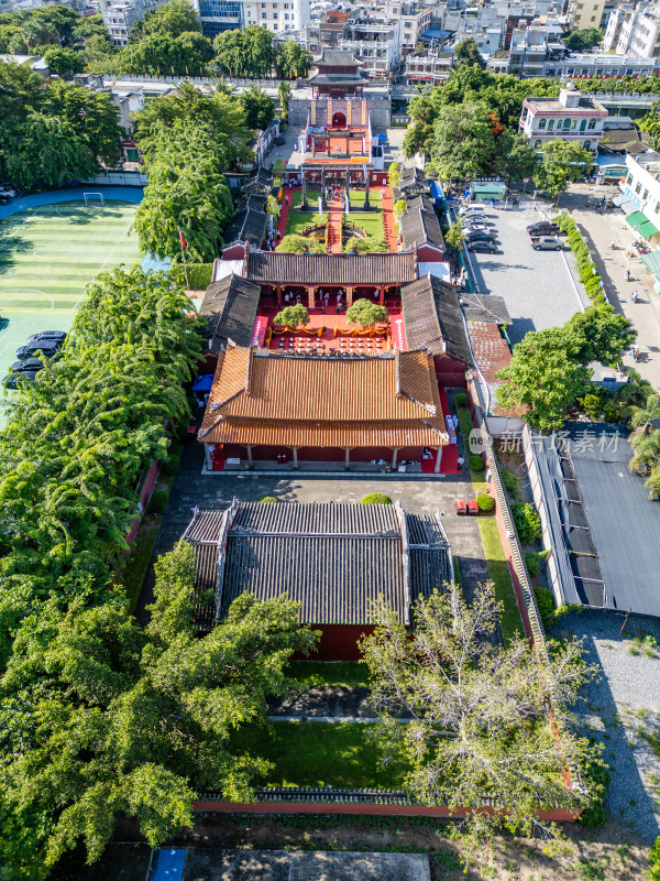 海南三亚崖州古城高视角历史文化航拍全景