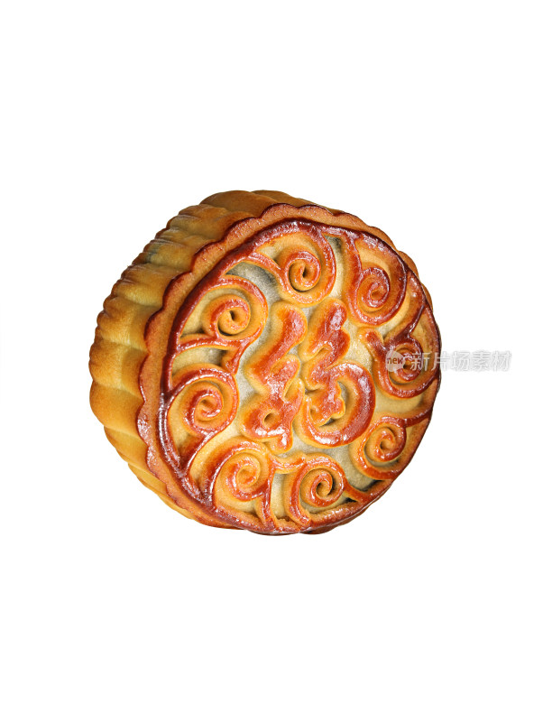 中秋节美食月饼的白底图