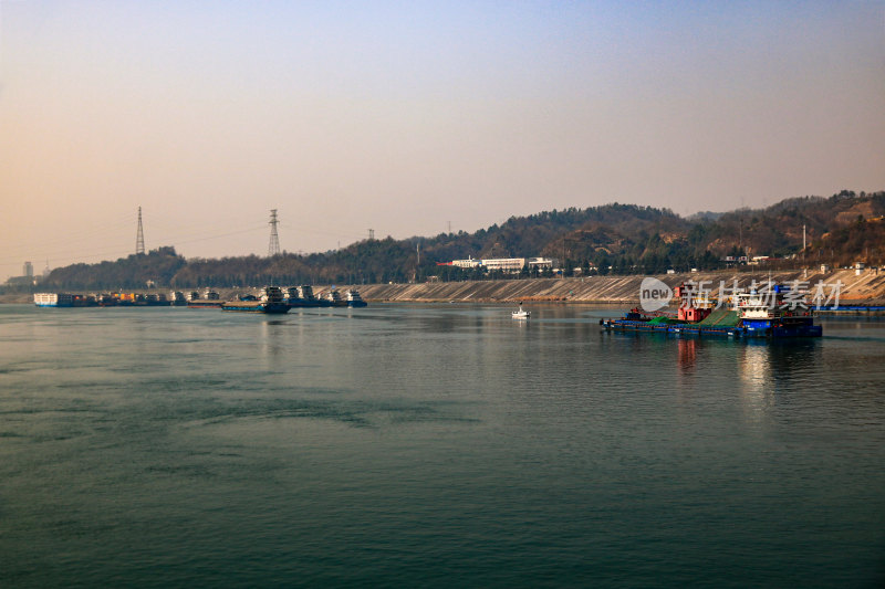 长江三峡西陵峡宜昌三斗坪镇黄陵庙水域