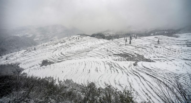 重庆酉阳：千氹田边飞白雪