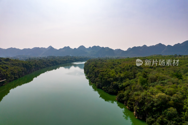 广西崇左雨花石4a景区航拍