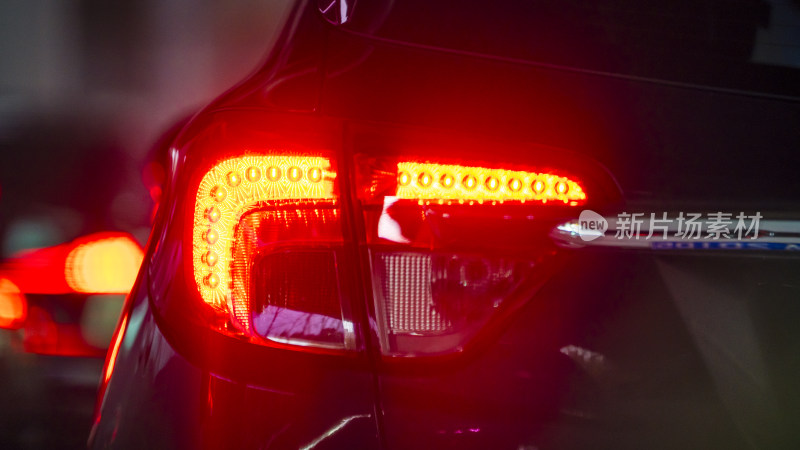 汽车尾灯特写