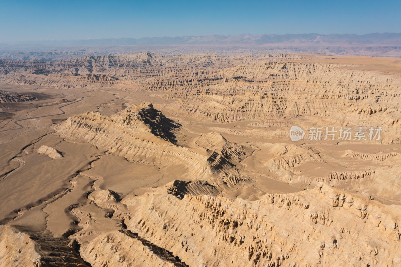 航拍西藏札达土林玛朗景区风景