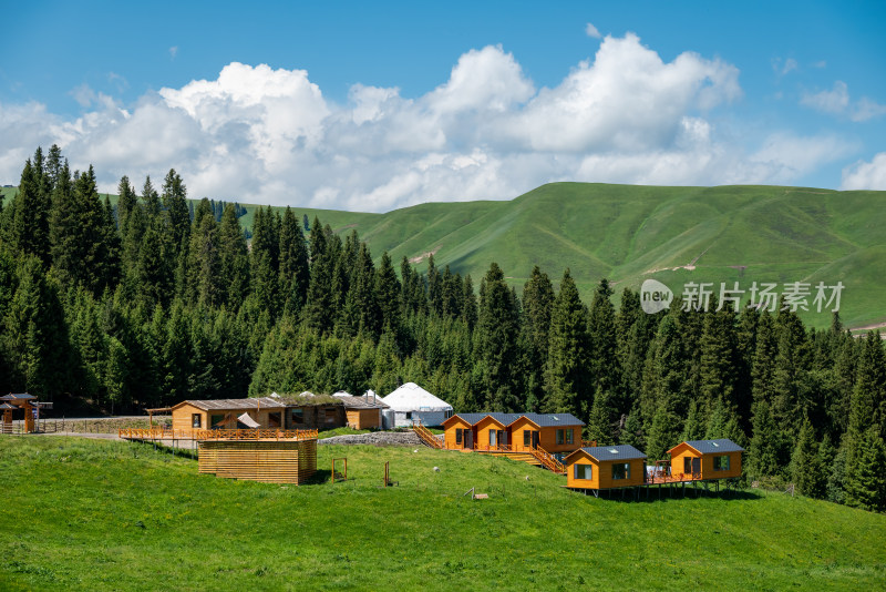 夏日，新疆喀拉峻大草原风光