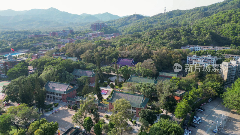 航拍广东中山孙中山故里旅游区