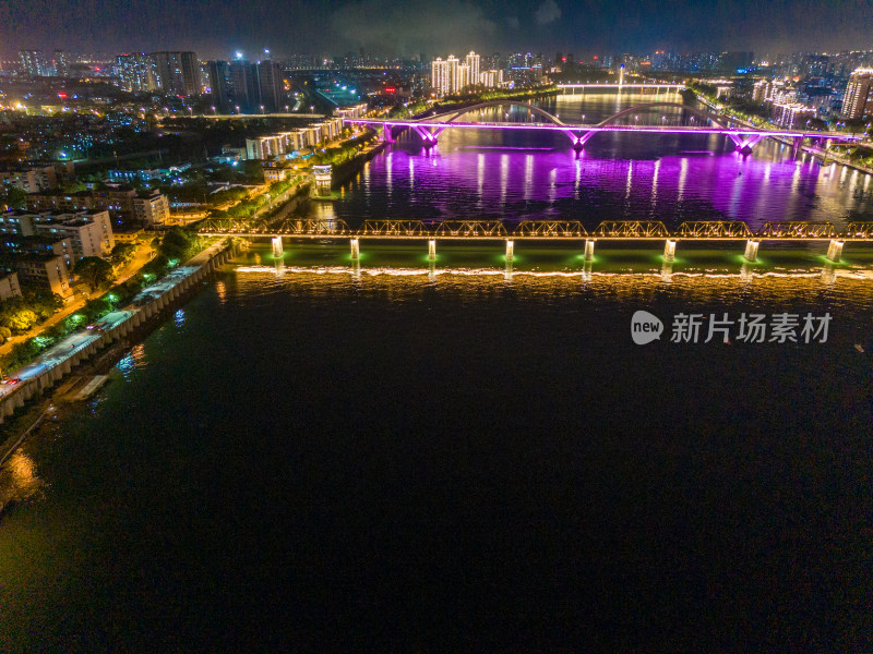 柳州夜景航拍图