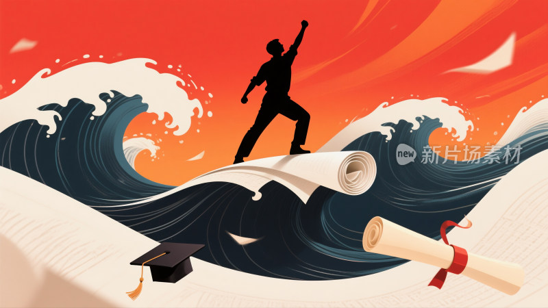 象征学业成就的励志海报高考励志海报