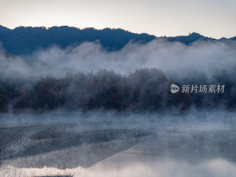 徽州黄山黟县皖南秋色奇墅湖仙境