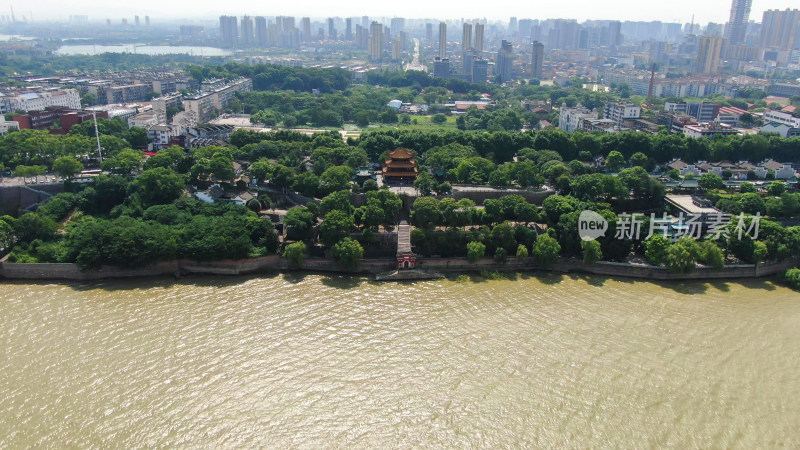 航拍湖南岳阳楼5A景区