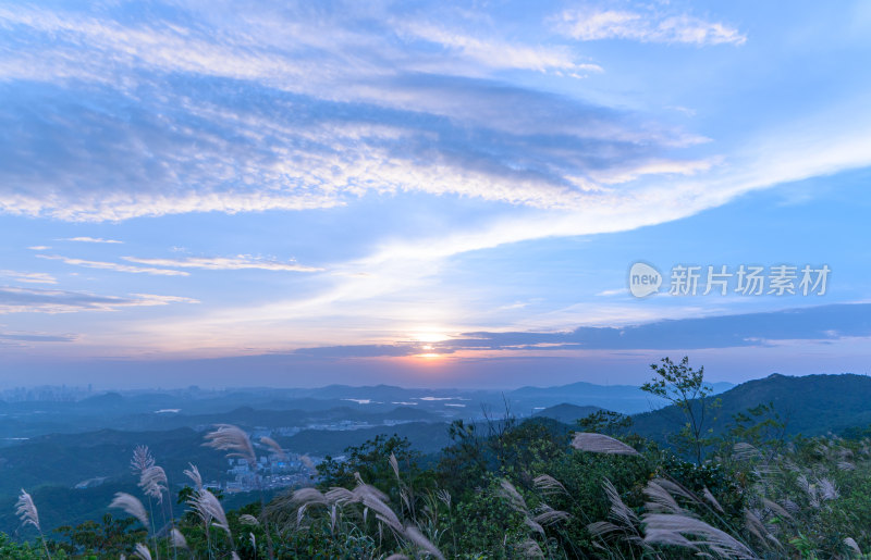 深圳羊台山阳台山森林公园夕阳落日晚霞