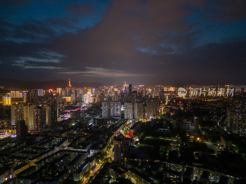 青海西宁城市夜景