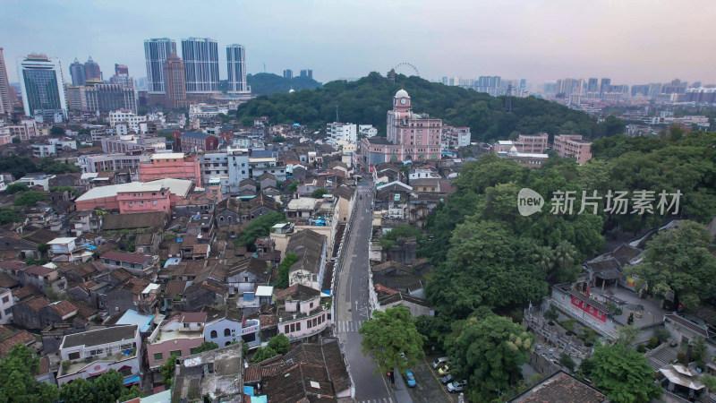 广东中山孙文西路文化旅游步行街航拍