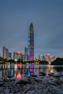 深圳地标建筑京基100大厦夜景