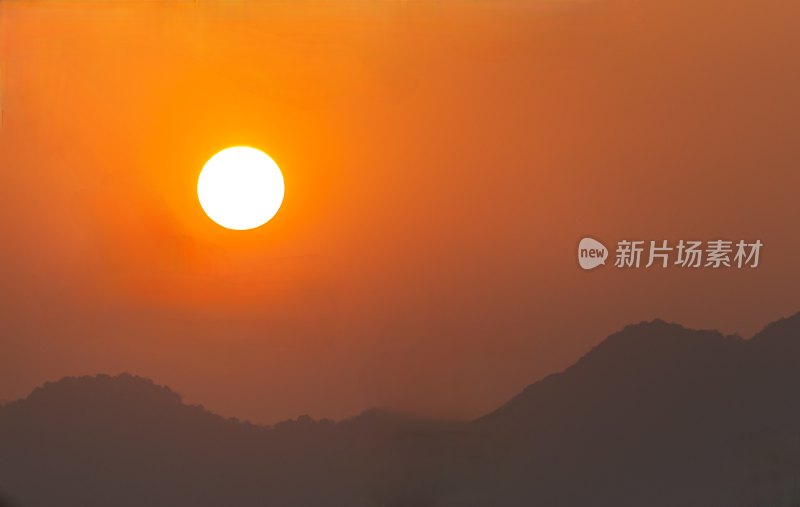 杭州西湖太子湾九曜山日落景观