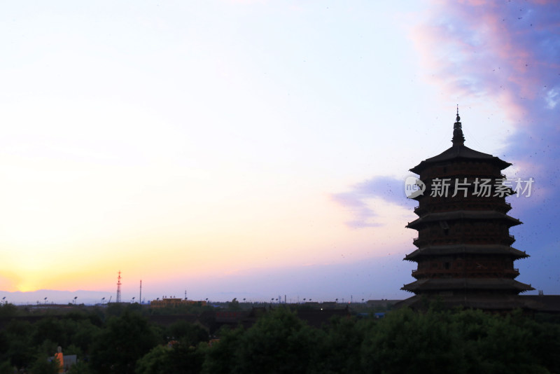 山西应县木塔 千年佛宫寺塔