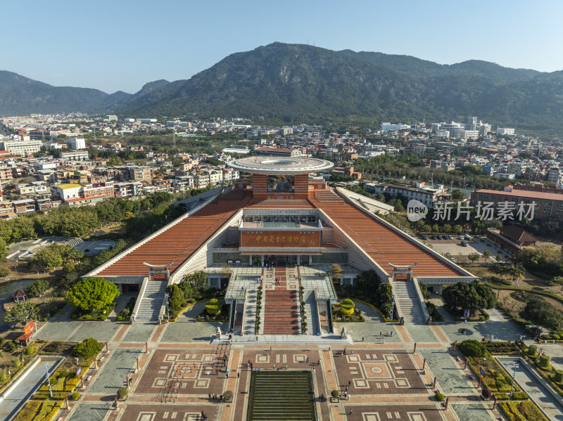 福建泉州中国闽台缘博物馆建筑航拍