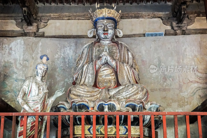 山西临汾市洪洞县广胜寺下寺彩塑佛像