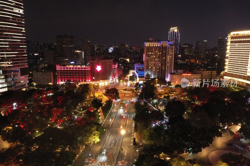 广州海珠广场夜景航拍