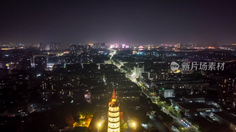 安庆城市大景夜景灯光