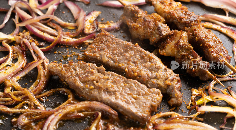 铁板香煎牛肉串