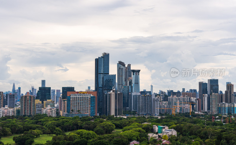 美丽深圳高楼大厦市中心城市风光全景