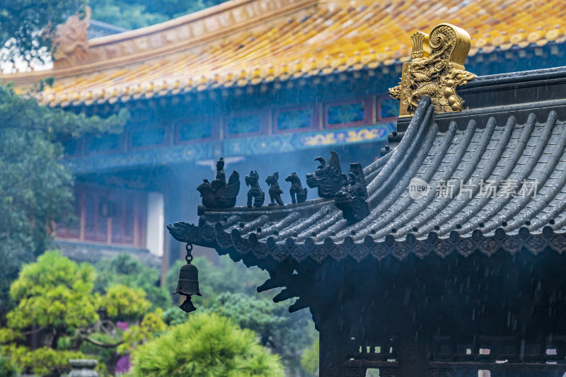 浙江普陀山法雨寺禅院建筑风光