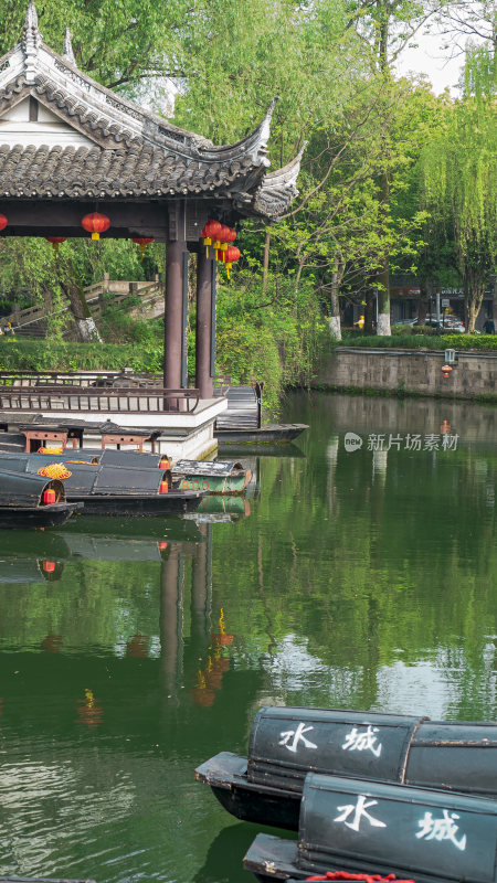 绍兴仓桥直街江南水乡风景