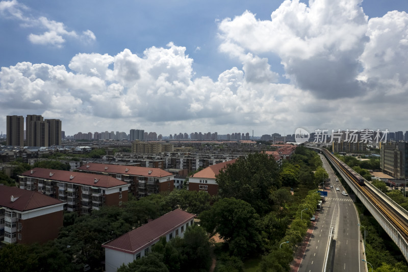 天津海河海津大桥复兴门地铁站立体交通风光