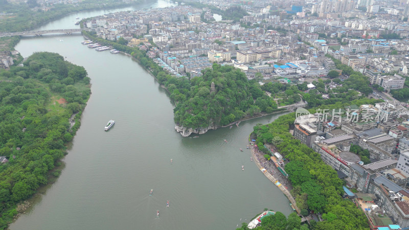 广西桂林城市风光航拍