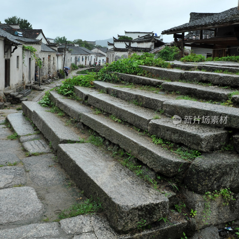 古色古香的传统古建筑屋檐 安徽查济古村