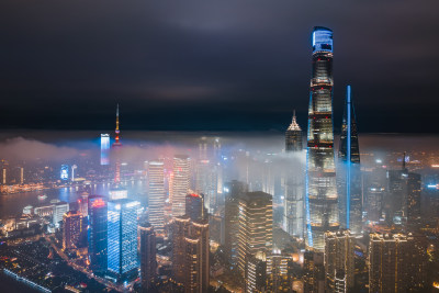 上海夜景 陆家嘴夜景