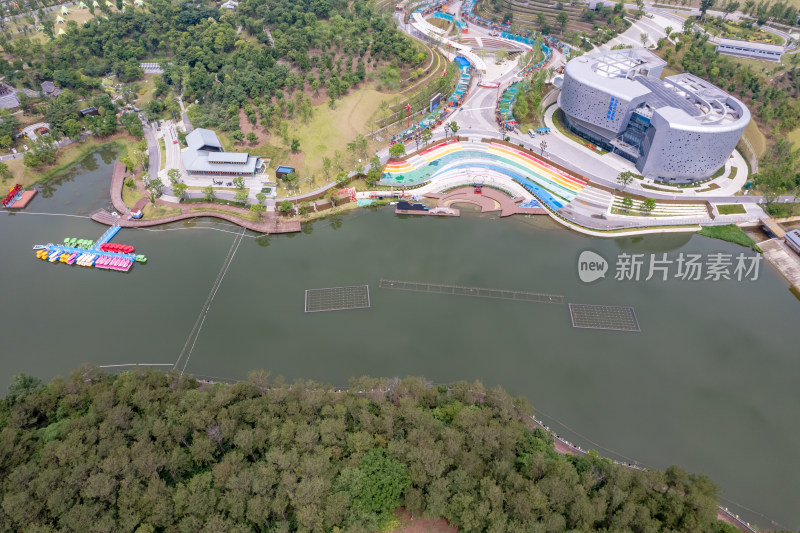 湖北襄阳城市风光旅游景区地标建筑航拍图