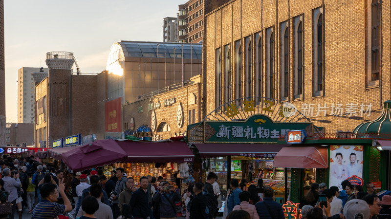 中秋节假期的中国新疆国际大巴扎