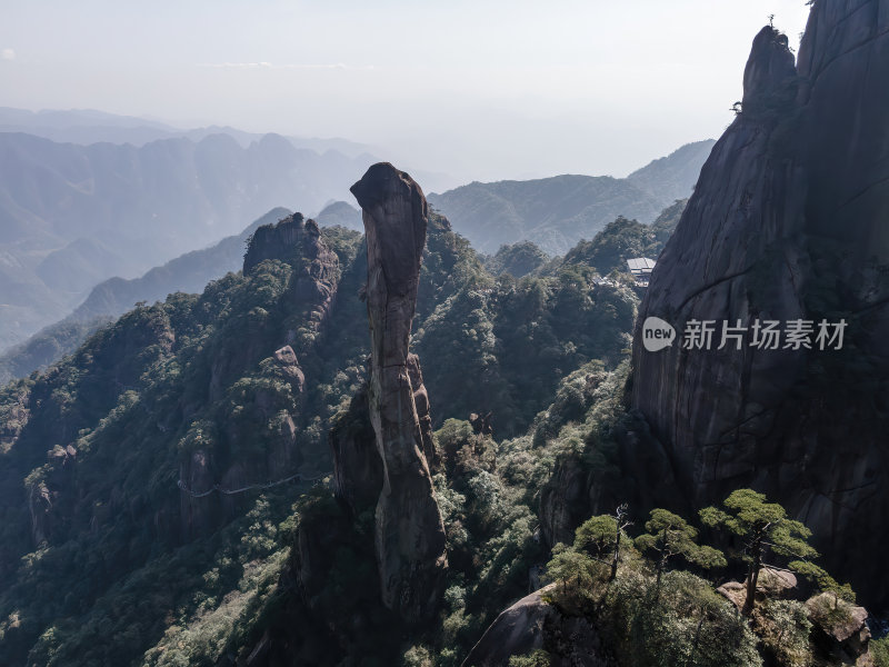 江西上饶三清山夏季山脉主峰航拍