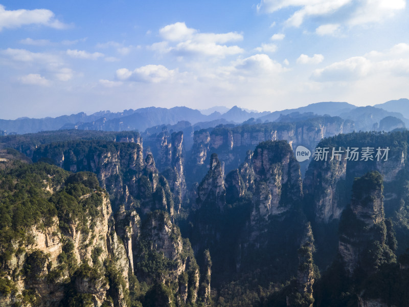 湖南张家界武陵源风景区航拍摄影图