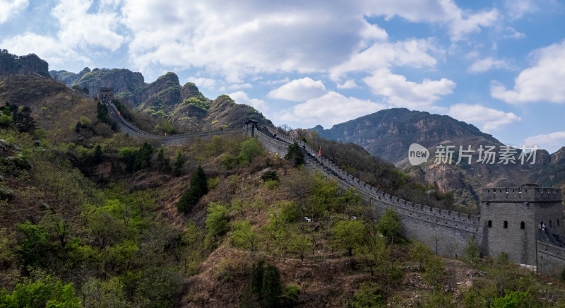 天津蓟州黄崖关长城旅游景区自然风光航拍