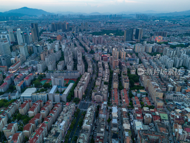 福建泉州城市大景航拍图