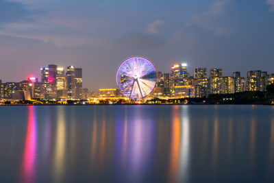 深圳欢乐港湾摩天轮夜景