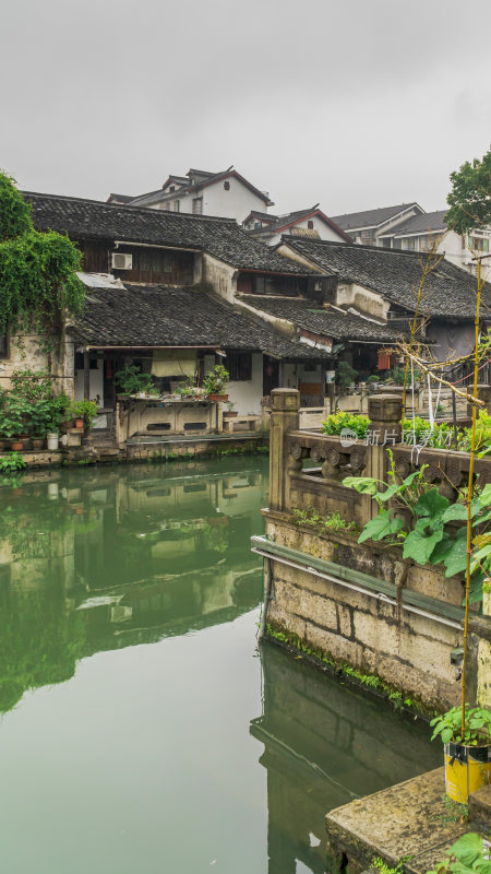 绍兴仓桥直街古街道风景