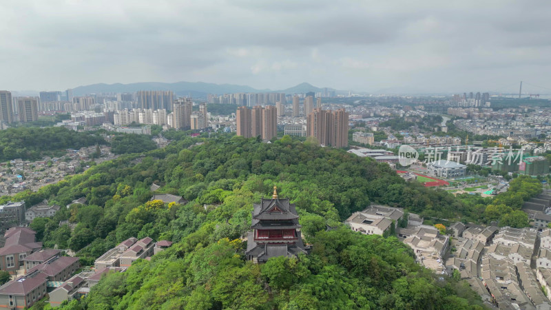 航拍江苏镇江西津渡历史文化街区